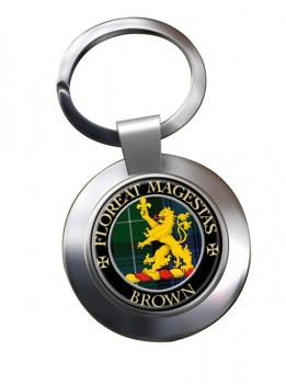 Brown Scottish Clan Chrome Key Ring