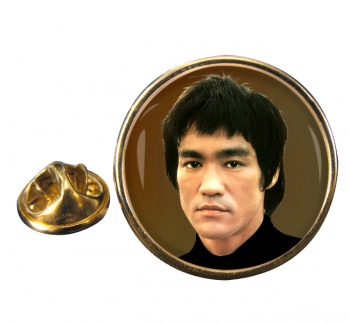 Bruce Lee Round Pin Badge