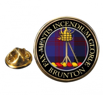 Brunton Scottish Clan Round Pin Badge
