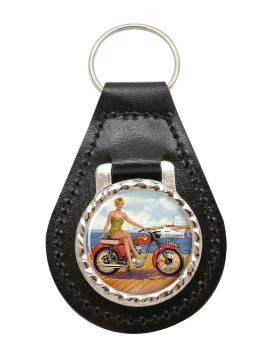 BSA Bantam Leather Key Fob