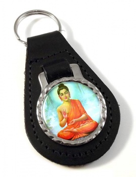 Buddha Leather Key Fob