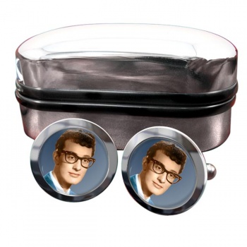 Buddy Holly Round Cufflinks