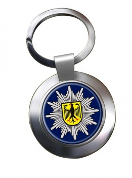 Bundespolizei Chrome Key Ring