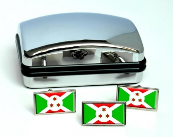 Burundi Flag Cufflink and Tie Pin Set