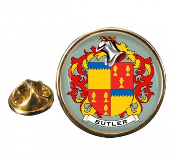 Butler Coat of Arms Round Pin Badge