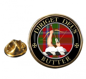 Butter Scottish Clan Round Pin Badge