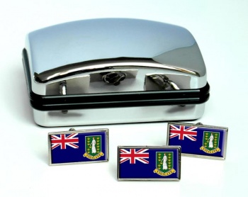 British Virgin Islands Flag Cufflink and Tie Pin Set