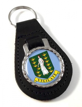 British Virgin Islands Leather Key Fob