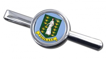 British Virgin Islands Round Tie Clip