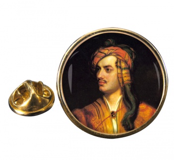 Lord Byron Round Pin Badge