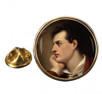 George Gordon Byron Round Pin Badge