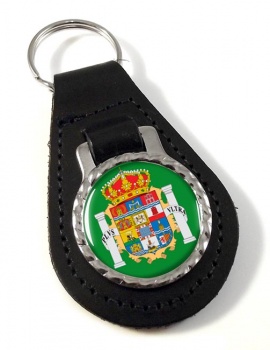 Cadiz (Spain) Leather Key Fob