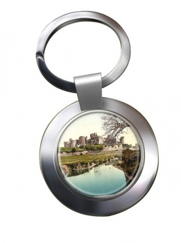 Caerphilly Castle Chrome Key Ring