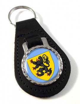 Nord-Pas-de-Calais (France) Leather Key Fob