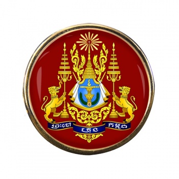 Cambodia Round Pin Badge