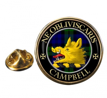 Campbell of Argyll Scottish Clan Round Pin Badge