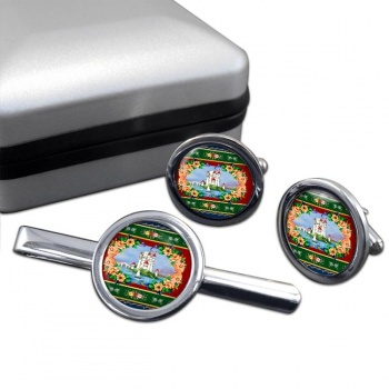 Canal Artistry Cufflink and Tie Clip Set