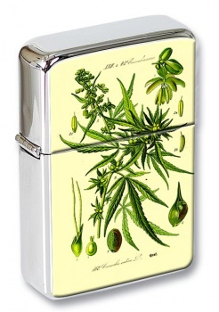Marijuana Cannabis Leaf Flip Top Lighter