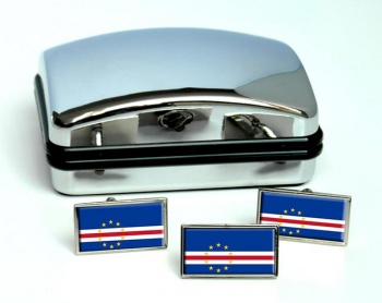 Cape Verde Flag Cufflink and Tie Pin Set