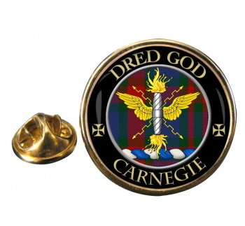 Carnegie Scottish Clan Round Pin Badge