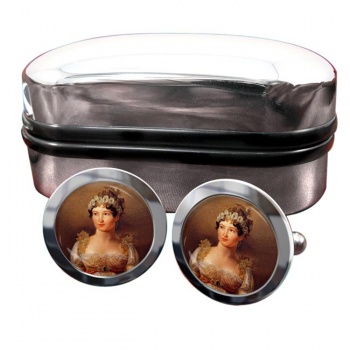 Caroline Bonaparte Round Cufflinks