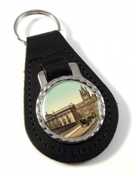 Caius College Cambridge Leather Key Fob