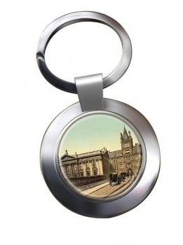 Caius College Cambridge Chrome Key Ring
