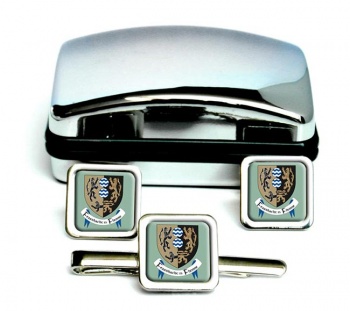 County Cavan (Ireland) Square Cufflink and Tie Clip Set