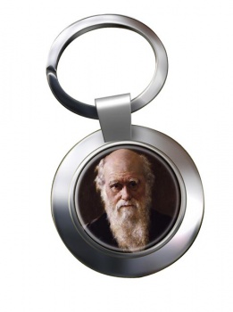 Charles Darwin Chrome Key Ring
