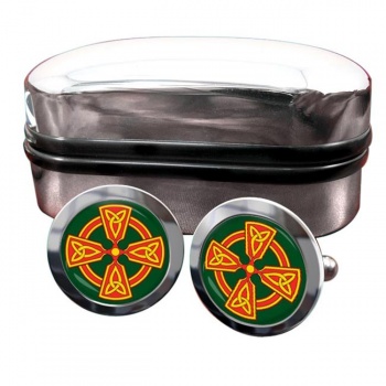 Celtic cross Round Cufflinks