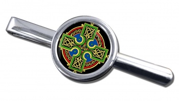 Celtic Cross Round Tie Clip