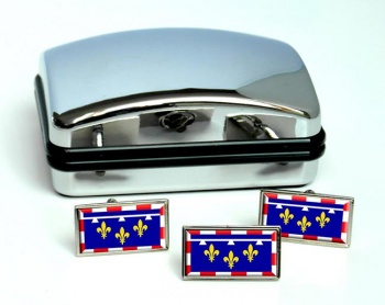 Centre-Val de Loire (France) Flag Cufflink and Tie Pin Set