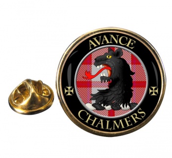 Chalmers Scottish Clan Round Pin Badge