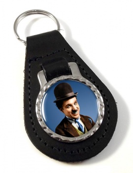 Charlie Chaplin Leather Key Fob