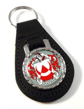 Chapman Coat of Arms Leather Key Fob