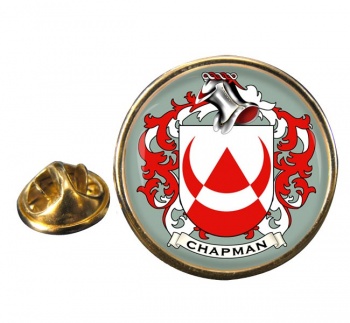 Chapman Coat of Arms Round Pin Badge