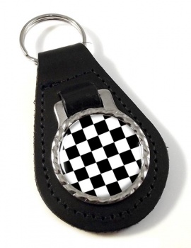 Chequered (Checkered) Floor of King Solomon’s Temple Leather Key Fob