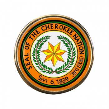 Cherokee Nation (Tribe) Round Pin Badge