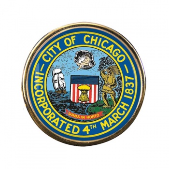 Chicago IL Round Pin Badge