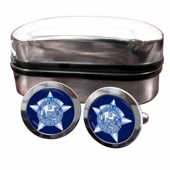 Chicago Police Round Cufflinks