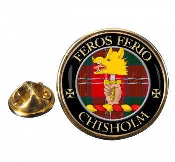 Chisholm Scottish Clan Round Pin Badge