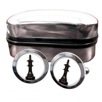 Chess King Round Cufflinks