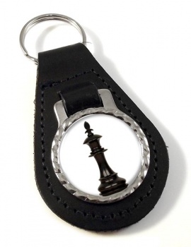 Chess King Leather Key Fob
