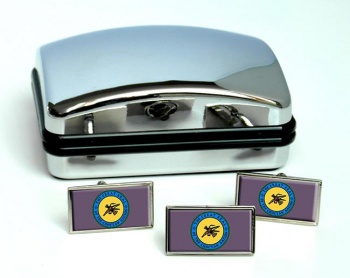Choctaw Nation (Tribe) Flag Cufflink and Tie Pin Set