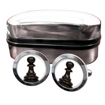Chess Pawn Round Cufflinks