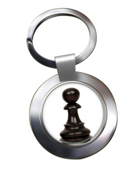 Chess Pawn Chrome Key Ring
