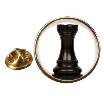 Chess rook Round Pin Badge