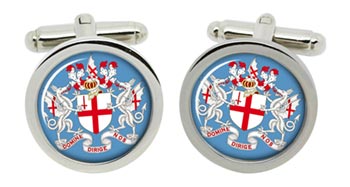 London (England) Cufflinks in Chrome Box