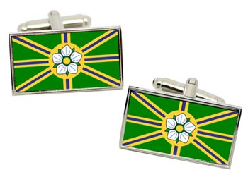 Abbotsford (Canada) Flag Cufflinks in Chrome Box