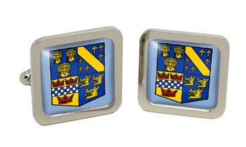 Aberdeenshire (Scotland) Square Cufflinks in Chrome Box